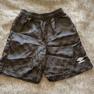 ✨3 For $12✨ Kids Umbro Black Checked Soccer Shorts
